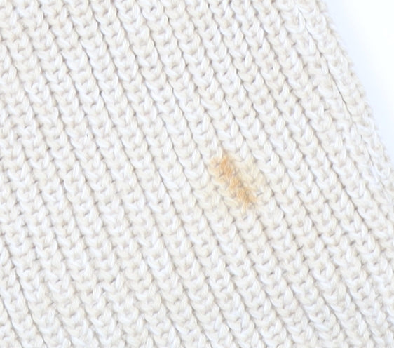 Selected Homme Men’s Beige Cotton Knit Pullover Jumper L