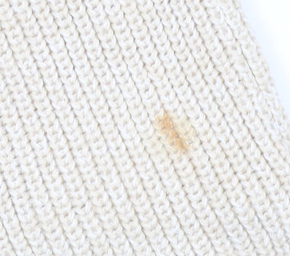 Selected Homme Men’s Beige Cotton Knit Pullover Jumper L