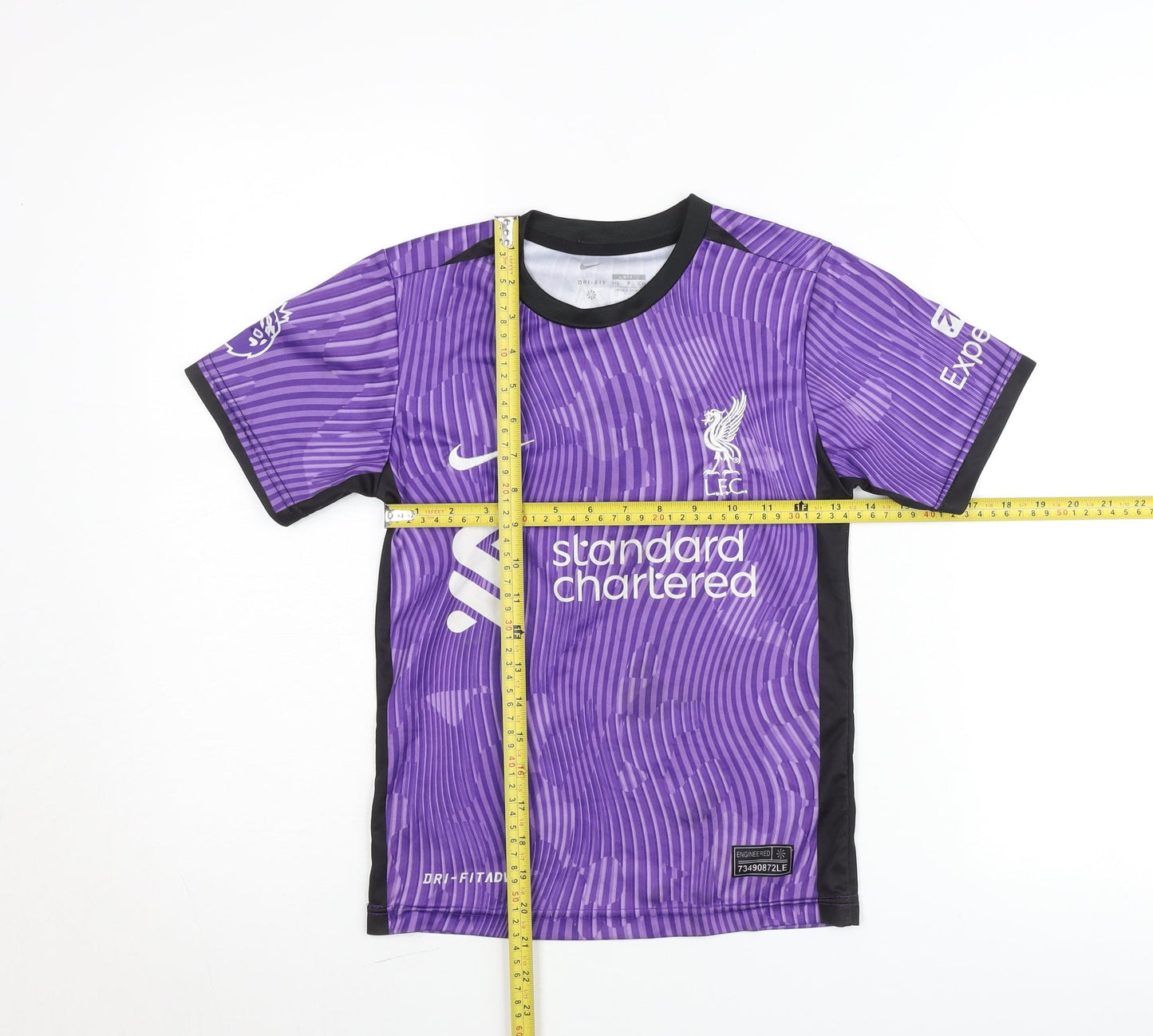 Nike Boys Liverpool FC Purple Dri-Fit Football Jersey T-Shirt 6 Years