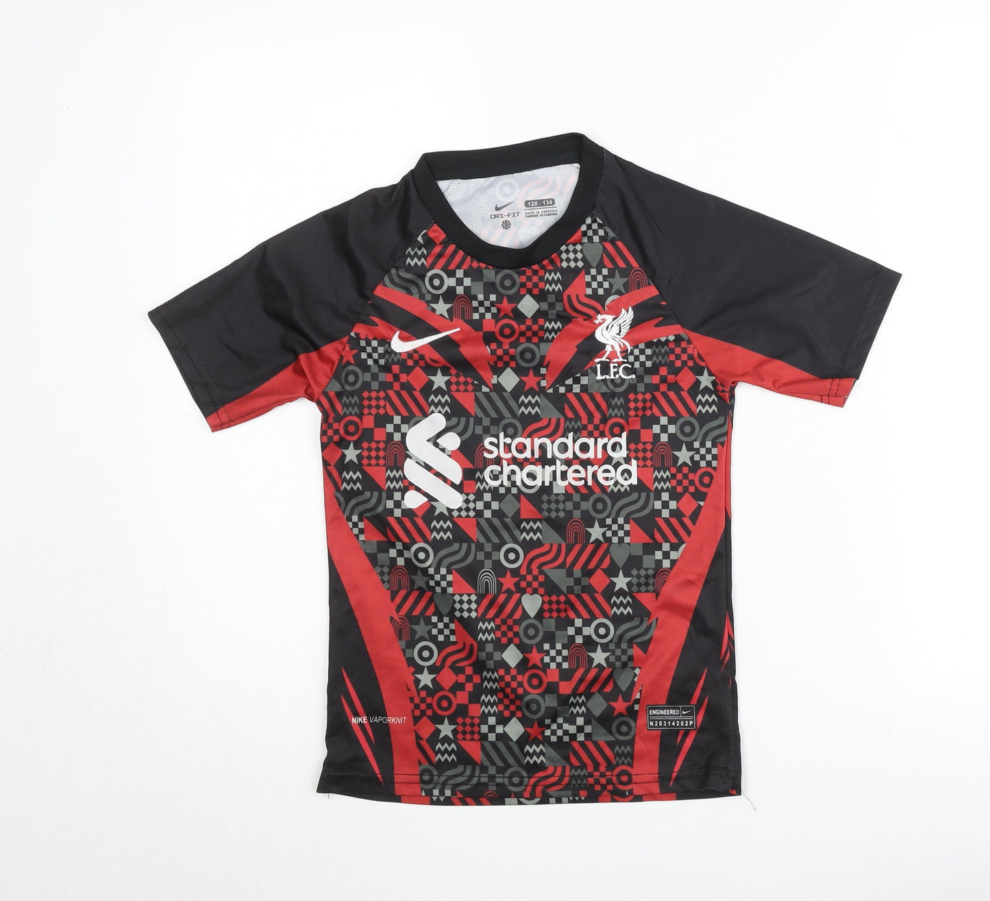 Nike Boys Black 8-9 Years Liverpool FC M. Salah #11 Football T-Shirt