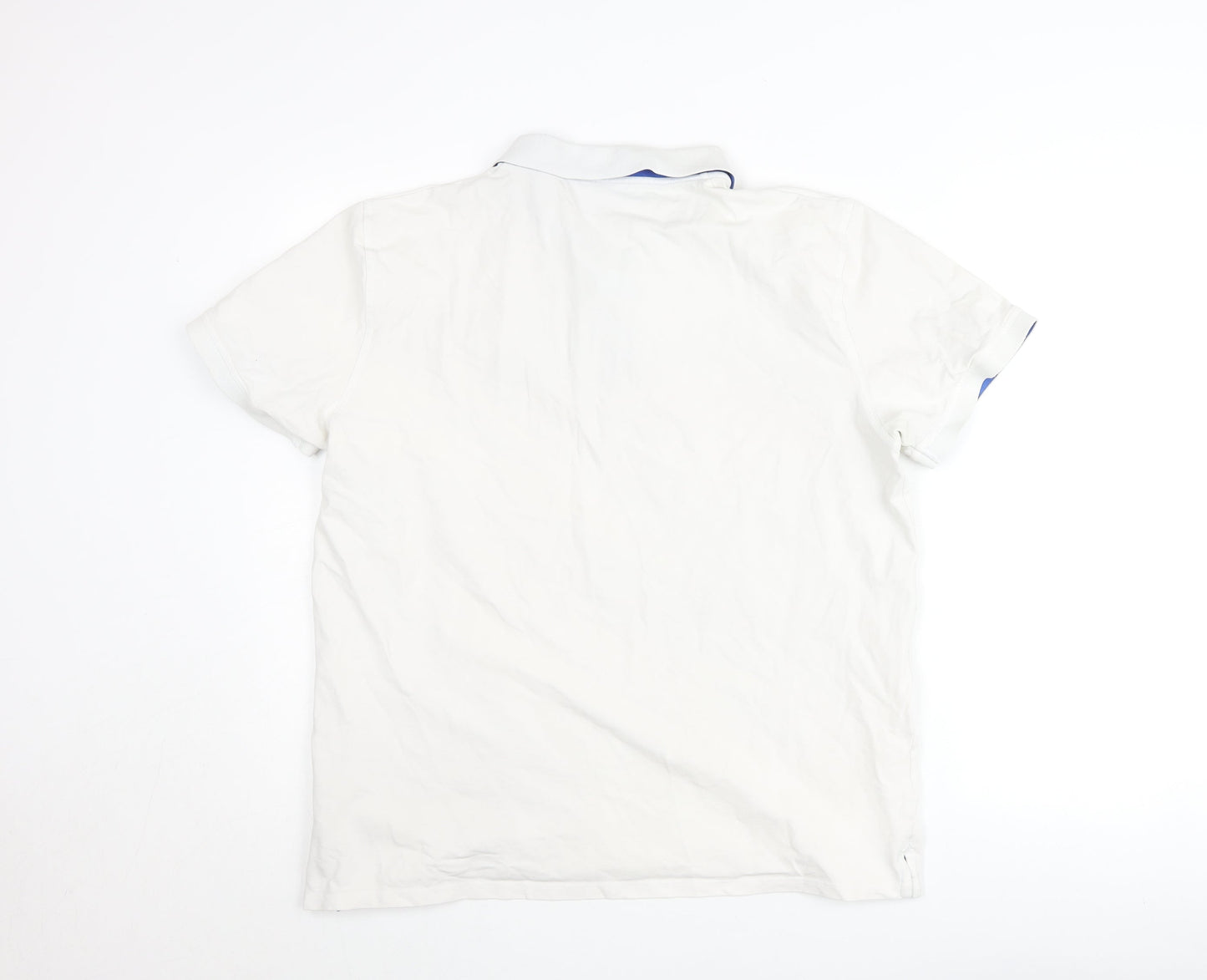 Gant Men's White Cotton 2XL Polo Shirt Short Sleeve Classic Fit