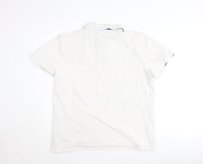 Gant Men's White Cotton 2XL Polo Shirt Short Sleeve Classic Fit