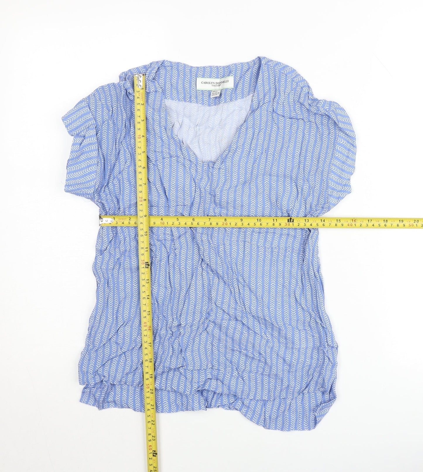 Carolyn Donnelly The Edit Women’s Blue Cotton Wrap Blouse XS
