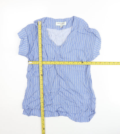Carolyn Donnelly The Edit Women’s Blue Cotton Wrap Blouse XS