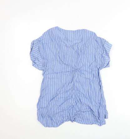 Carolyn Donnelly The Edit Women’s Blue Cotton Wrap Blouse XS