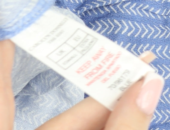 Carolyn Donnelly The Edit Women’s Blue Cotton Wrap Blouse XS