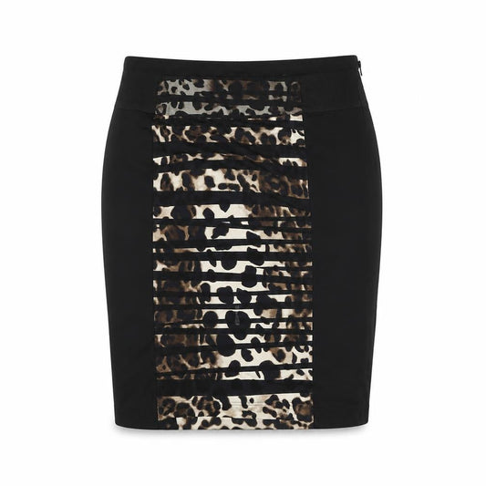 Gelco Women's Black Leopard Print Pencil Skirt Size 10