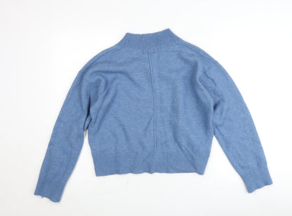 Primark Women’s Blue V-Neck Wool Blend Pullover Jumper Size L