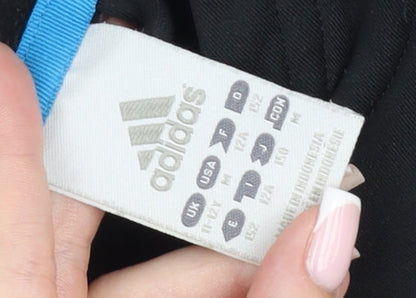 Adidas Boys Black Predator Track Hoodie Jacket 7 Years Full Zip Lightweight