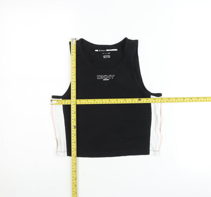 DKNY Sport Womens Black XS Tank Top Cotton Blend Activewear