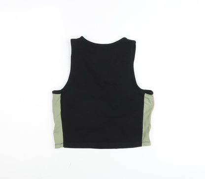 DKNY Sport Womens Black XS Tank Top Cotton Blend Activewear