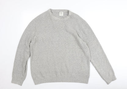 Marks and Spencer Men’s Grey 2XL Regular Knit Crew Neck Jumper