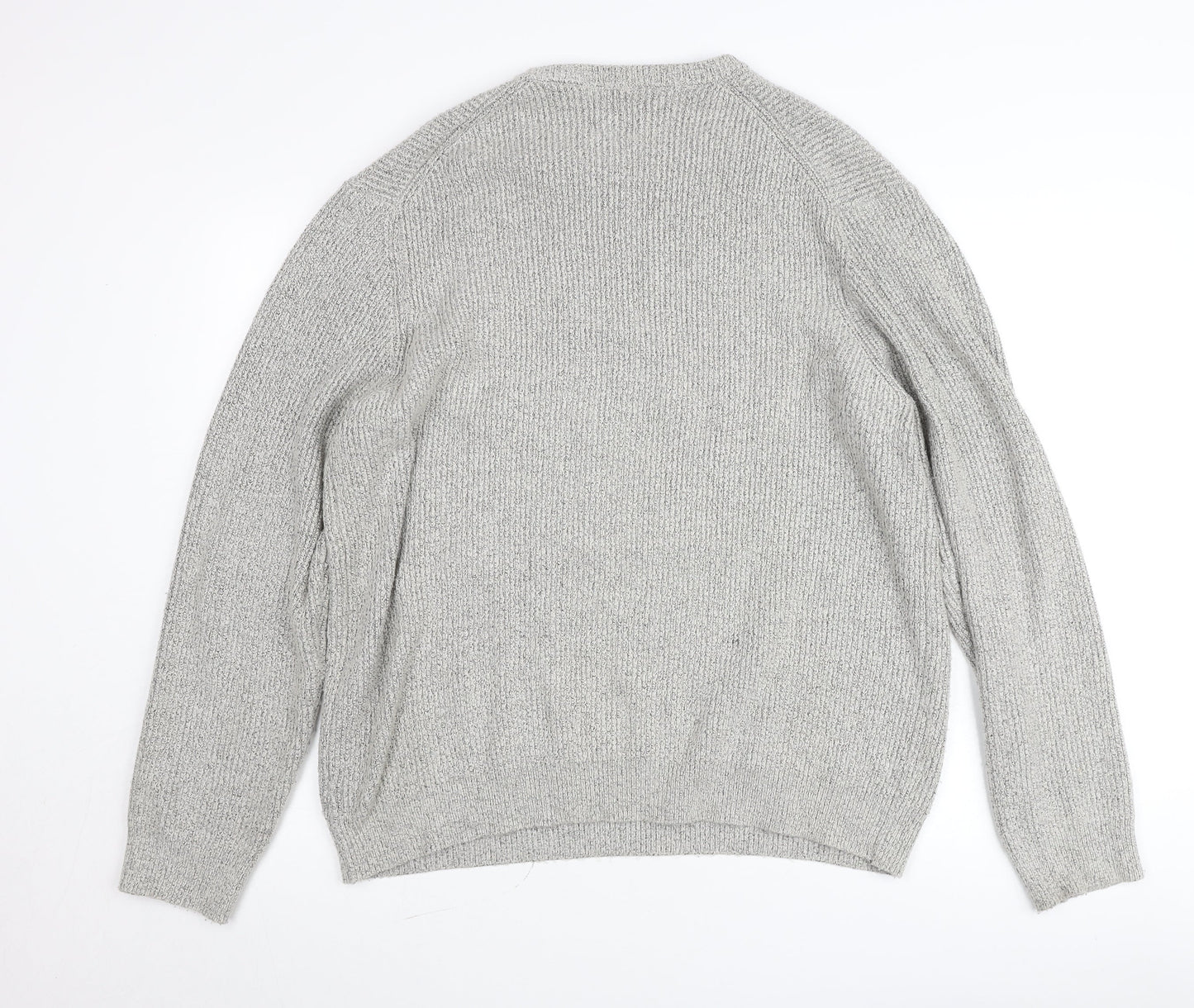 Marks and Spencer Men’s Grey 2XL Regular Knit Crew Neck Jumper