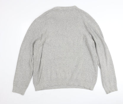 Marks and Spencer Men’s Grey 2XL Regular Knit Crew Neck Jumper