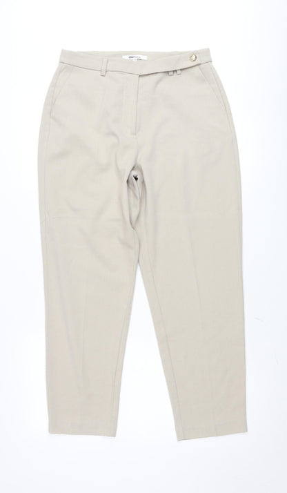 ONLY Women Beige Tailored Straight Trousers Size 10