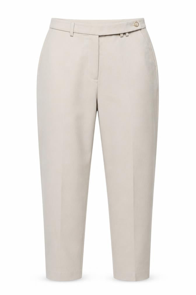 Front view of Only Women Beige Tailored Straight Trousers, size 10