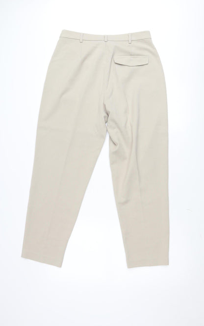 ONLY Women Beige Tailored Straight Trousers Size 10