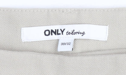 ONLY Women Beige Tailored Straight Trousers Size 10