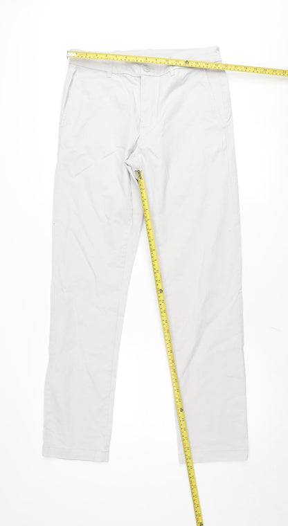 & Other Stories Men Grey 32 Chino Trousers Cotton Blend Classic Fit