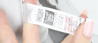 & Other Stories Men Grey 32 Chino Trousers Cotton Blend Classic Fit