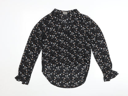 Vero Moda Women’s Black Floral Long Sleeve Viscose Blouse XS