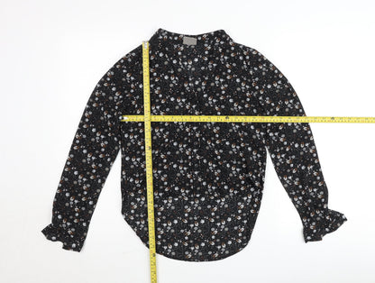 Vero Moda Women’s Black Floral Long Sleeve Viscose Blouse XS