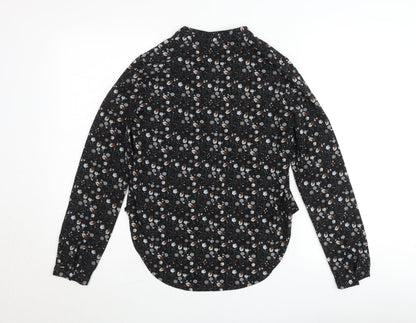 Vero Moda Women’s Black Floral Long Sleeve Viscose Blouse XS