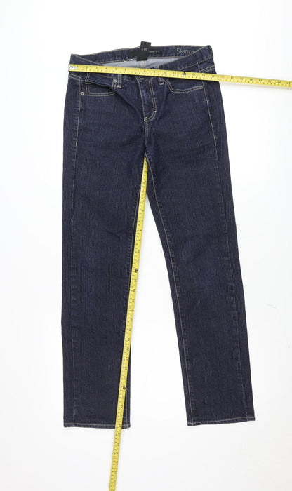 Calvin Klein Womens Blue Skinny Jeans Size 6 Slim Fit Denim