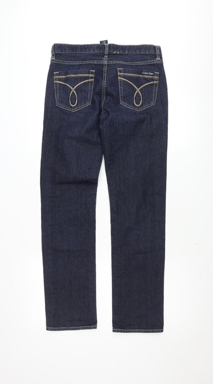 Calvin Klein Womens Blue Skinny Jeans Size 6 Slim Fit Denim