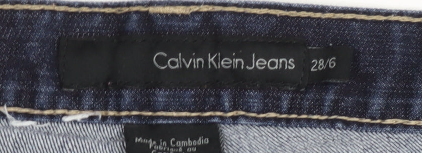 Calvin Klein Womens Blue Skinny Jeans Size 6 Slim Fit Denim