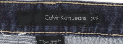 Calvin Klein Womens Blue Skinny Jeans Size 6 Slim Fit Denim