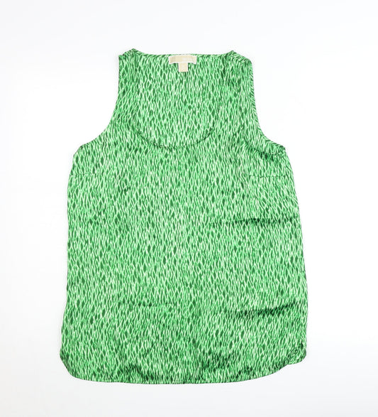Womens UK Size M Michael Kors Green Basic Tank