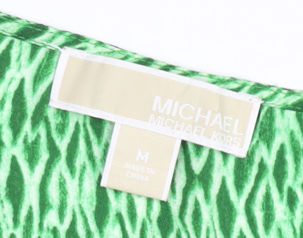 Womens UK Size M Michael Kors Green Basic Tank