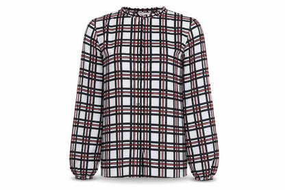 Savida Women's Multicoloured Check Blouse Size 10 Long Sleeve