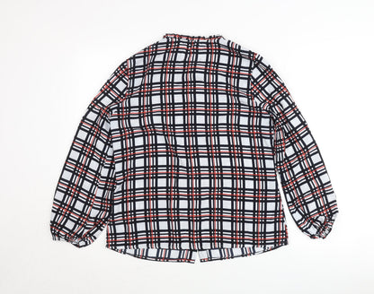 Savida Women's Multicoloured Check Blouse Size 10 Long Sleeve