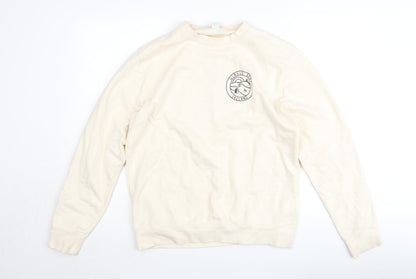 Just Hoods AWDis Women Beige Pullover Jumper M Dingle Surf Ireland Sweatshirt