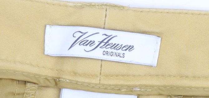 Van Heusen Womens Beige Chino Trousers Size 12 Cotton Blend