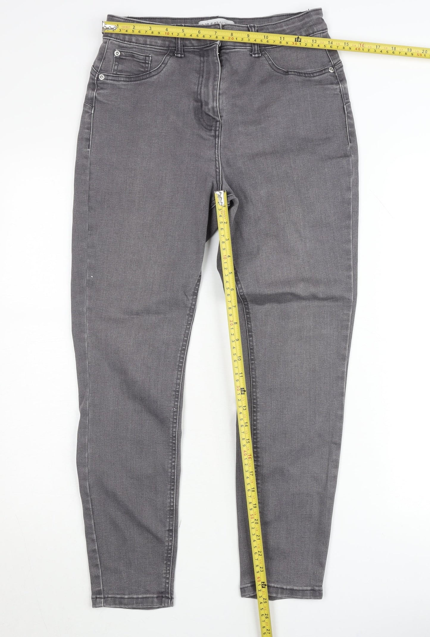 Primark Women’s Grey Skinny Slim Fit Denim Jeans Size 10
