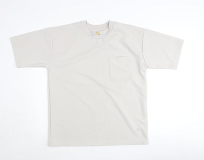 A Wear Men's Beige Short Sleeve Crew Neck Cotton T-Shirt Size M
