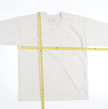 A Wear Men's Beige Short Sleeve Crew Neck Cotton T-Shirt Size M