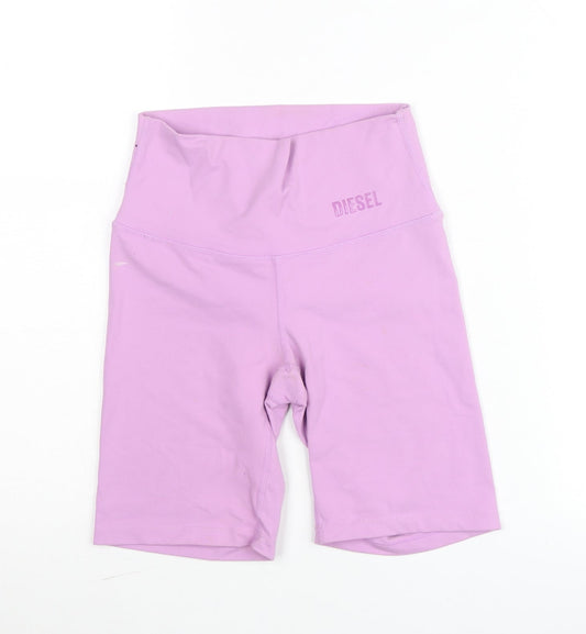 Diesel Women’s Lilac Biker Style Activewear Shorts XS