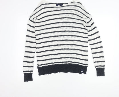 Womens UK Size S Superdry White Pullover Jumper