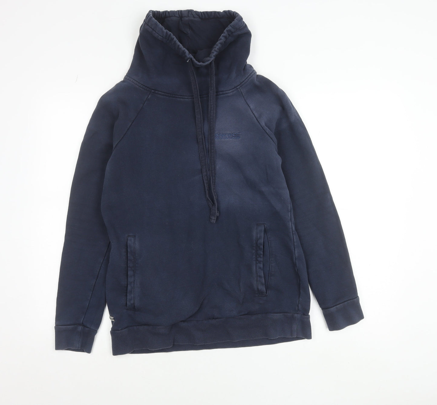 Regatta Great Outdoors Women's Navy Pullover Hoodie UK 10 Cotton Blend