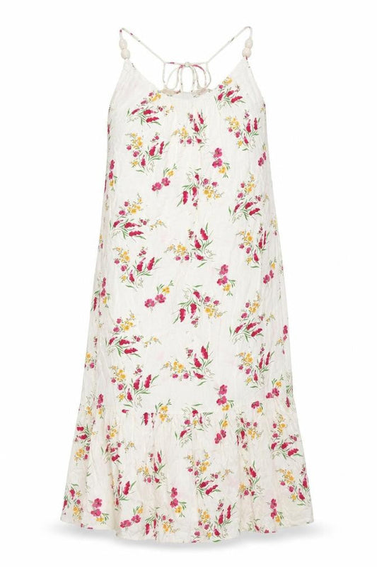 In Other Words Women’s Ivory Floral Beaded Tie Strap Slip Dress Size 12