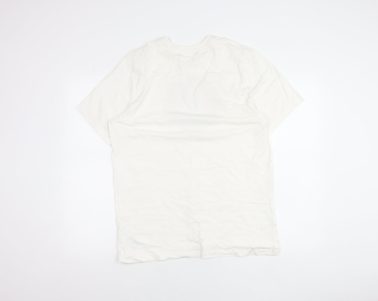 Nike PSG White Graphic Logo Men's L Short Sleeve T-Shirt