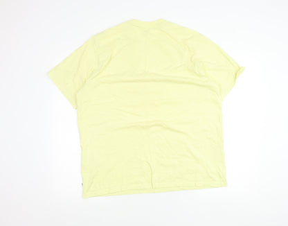 Levi's Men Yellow Relaxed Fit Cotton Crew Neck T-Shirt L