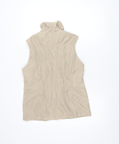 ERFO Womens Beige Lightweight Zip Waistcoat Size 8