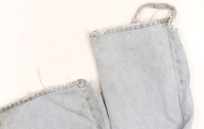 Stradivarius Women Blue Distressed Straight Jeans UK 6