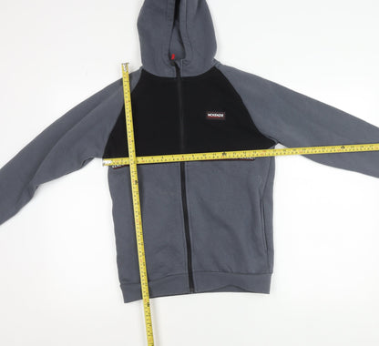 McKenzie Boys Grey Black Hooded Track Jacket 12-13 Years Full Zip Lined