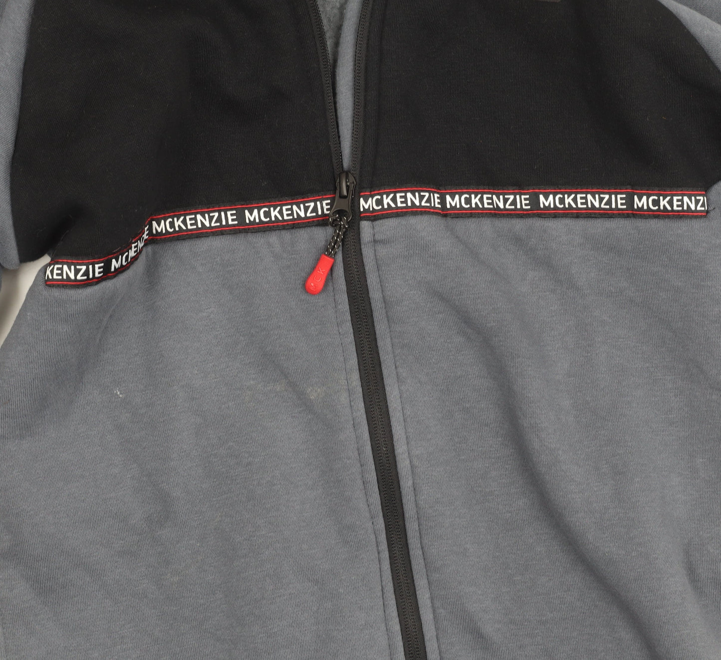 McKenzie Boys Grey Black Hooded Track Jacket 12-13 Years Full Zip Lined